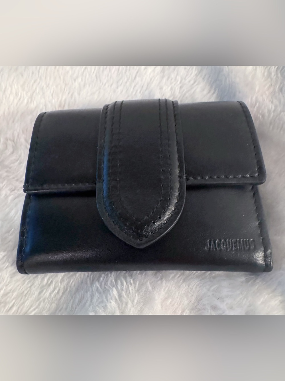 JACQUEMUS Black Le Chouchou 'Le Compact Bambino' Leather Wallet